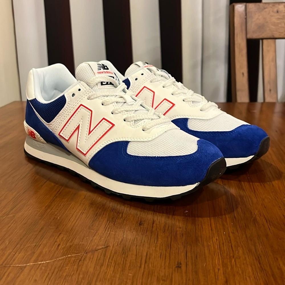 New Balance 574 Shoes Sneakers U574VN2 blue white Mens Size 10